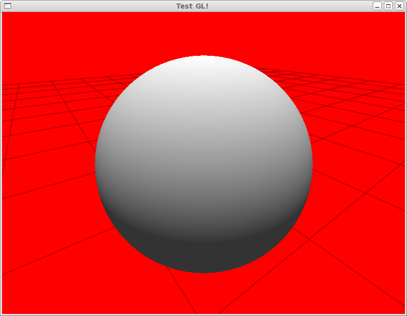 smooth grey GPU-raytraced sphere