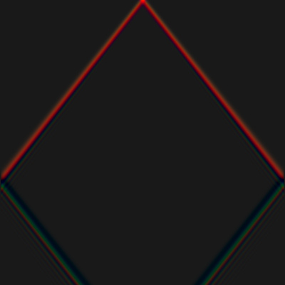 Diamond pattern from 1D wave equation