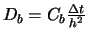 $D_b = C_b \frac{\Delta t}{h^2}$